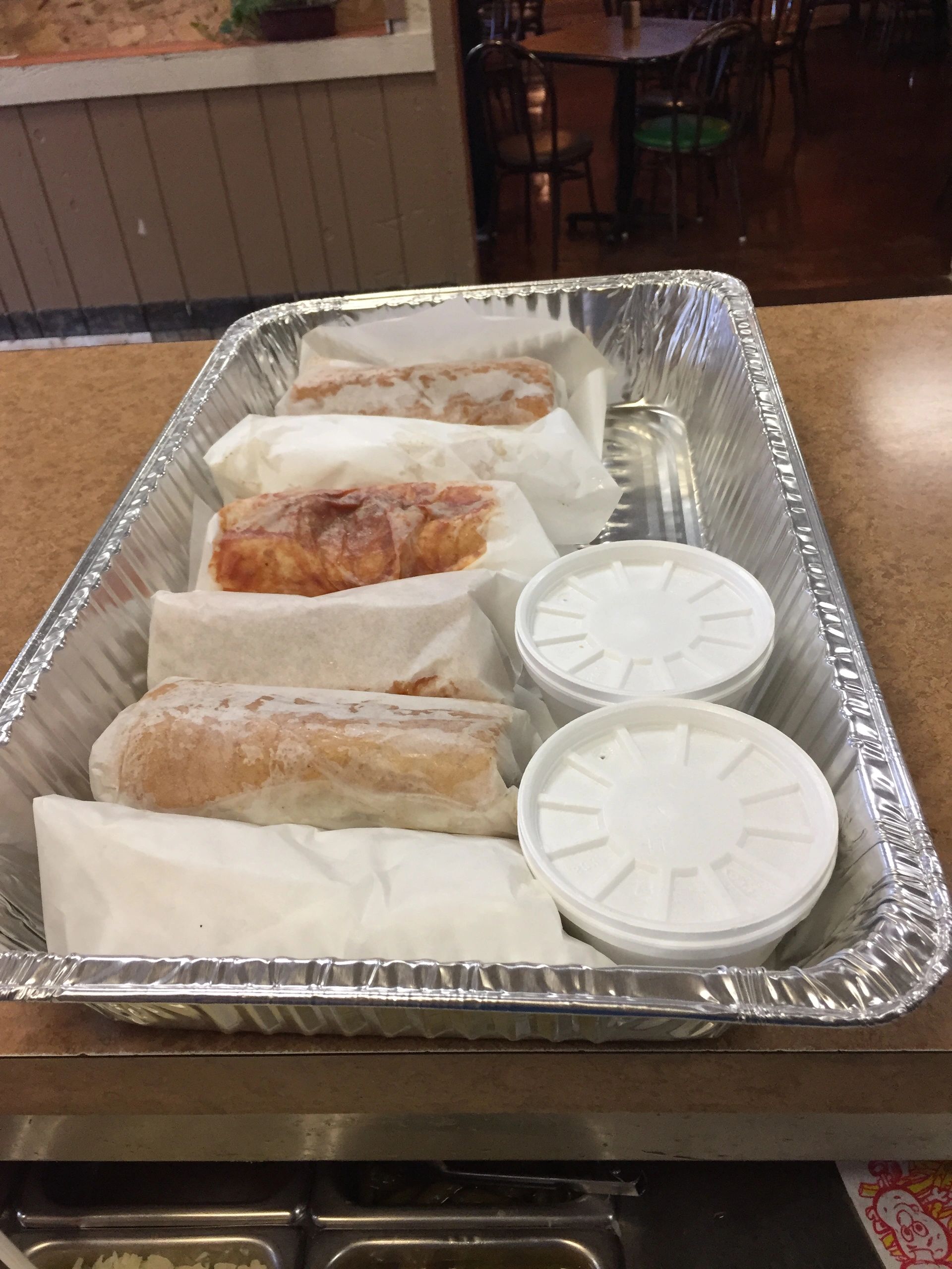 Italian beef and sausage catering tray from Little Joe's, Countryside IL